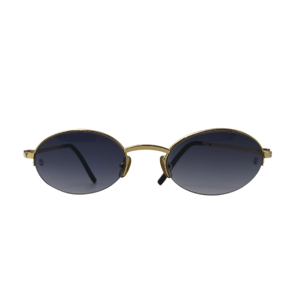 Cartier Vintage Gold Frame w/ Sapphire Sunglasses